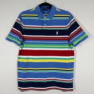 Polo Ralph Lauren Classic Fit Polo Shirt Multicolor Stripes Mens Size Medium
